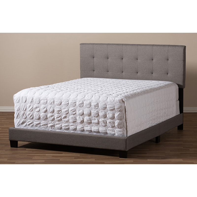 Yetkin Upholstered Standard Bed, Gray, Queen