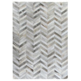 Natural Hide Cowhide Chevron Area Rug