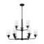 Barines 9 - Light Dimmable Tiered Chandelier-1078055637