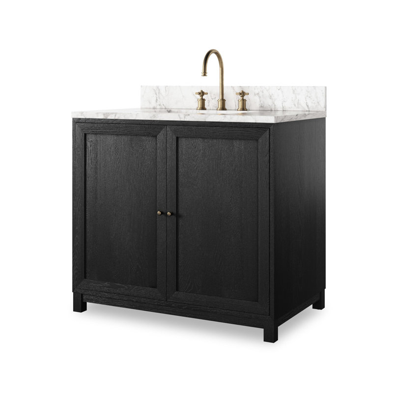 Meuble-lavabo simple Sonata, Noir, 36"