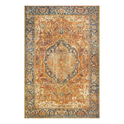 Ajaden Washable Oriental Indoor / Outdoor Rug