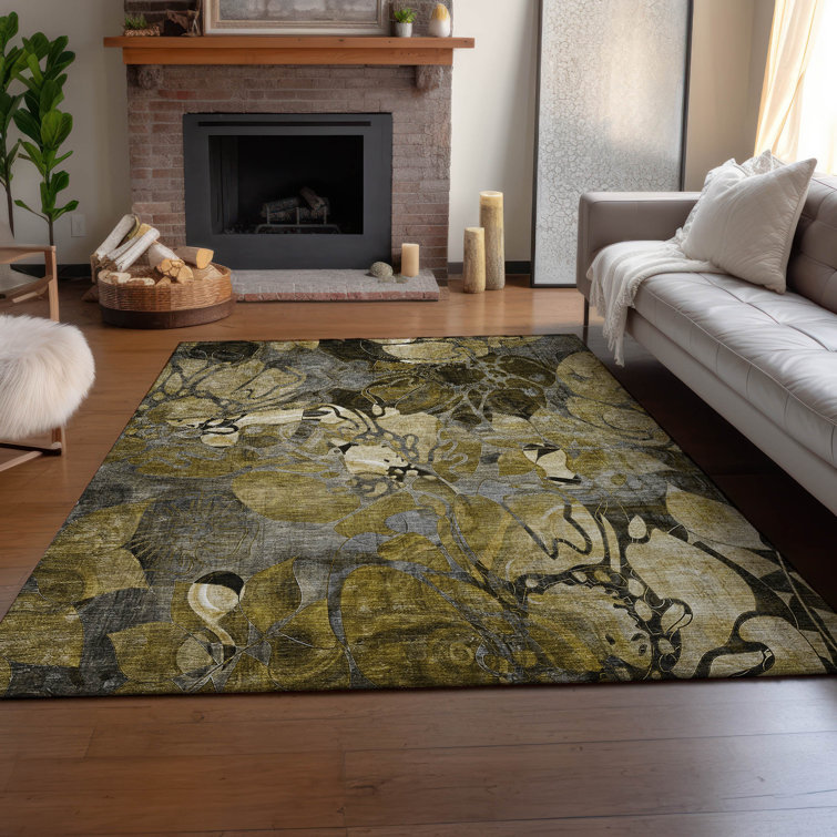 Tapis brun Cerrito AMF558 lavable à la machine de qualité supérieure