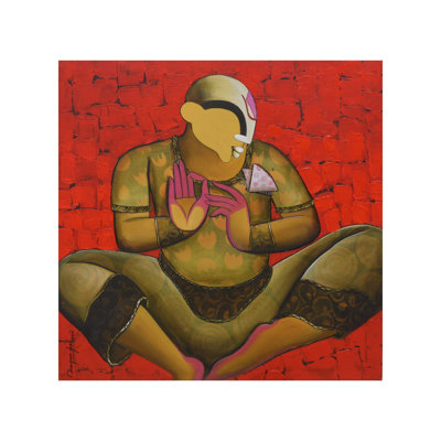 La connexion rouge | Acrylique sur toile | Par Anupam Pal
