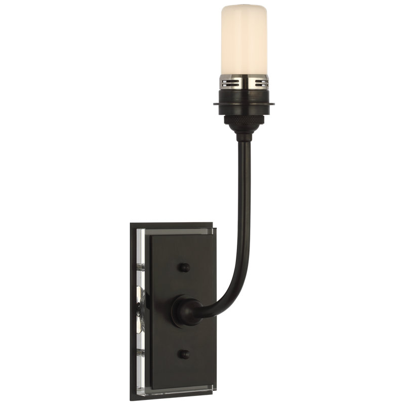Thomas O'Brien Hulton 17" Cordless Single Sconce with Linen Shade, Bronze