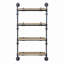 Tablette murale chêne et sable noir-607359500