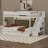 Full XL Over Queen Bunk Bed With Storage Shelves And Staircase,Trundle And LED Light-484161687