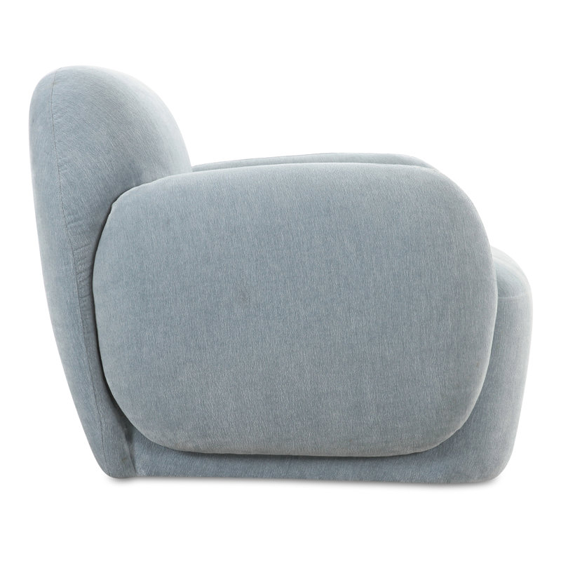 Mikah Upholstered Armchair, Light Blue Performance