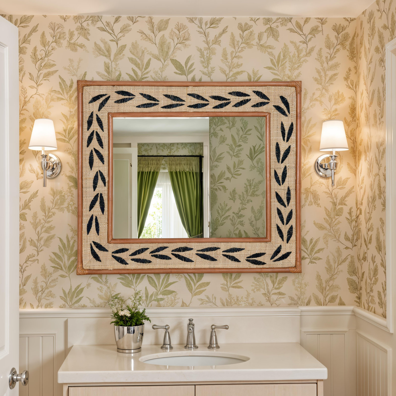 Bamboo / Rattan Rectangle Mirror
