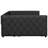 Full XL Upholstered Daybed with Trundle & LED Armrests – Multi-Functional Sofa Bed for Kids & Guests, Black-117515330