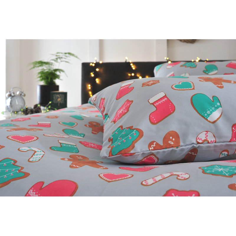 Cotton Blend No Pattern Duvet Cover Set with Pillowcases, Single