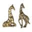 Oversized 6 Piece Metal Sitting And Standing Giraffe Novelty Knob Multipack