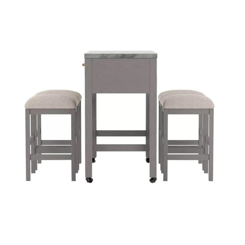 Ensemble de salle à manger 3 pièces Rustic, 3 pièces: table, 2 chaises