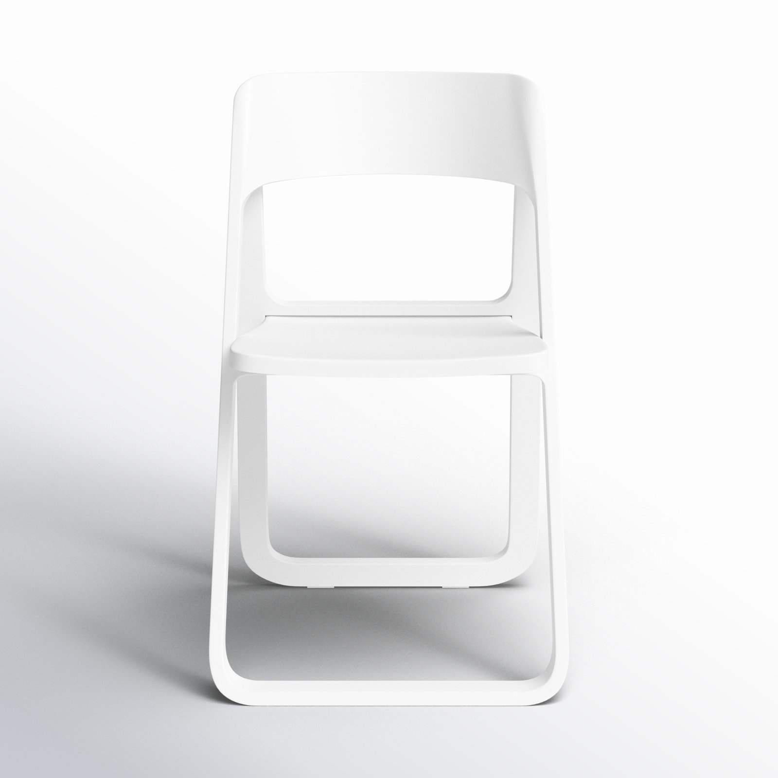 Armo Foldable Patio Side Chair, White