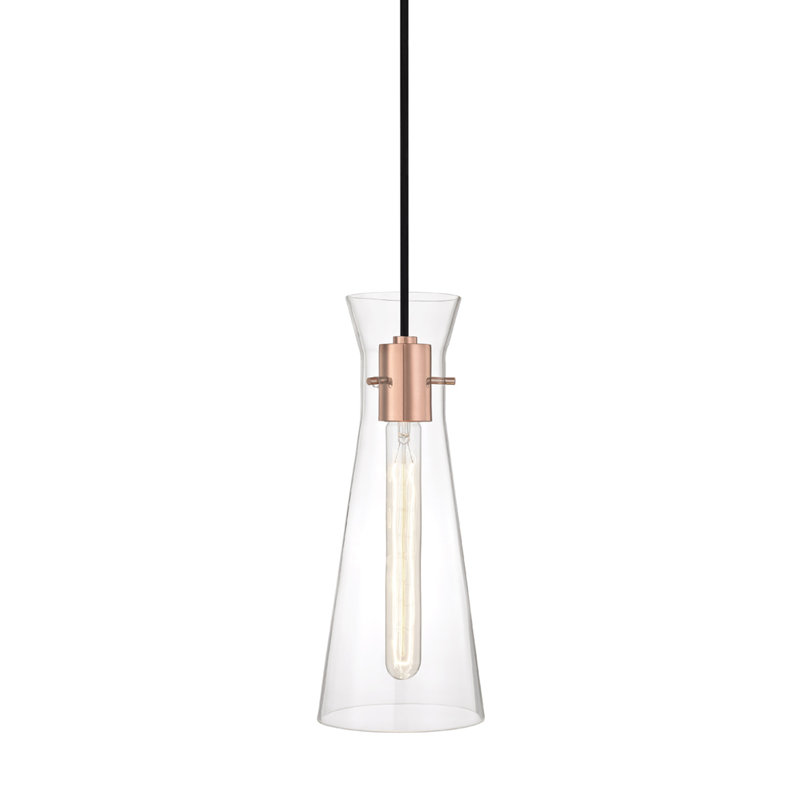 Luminaire suspendu en pot 1 lumière Gena, Cuivre poli