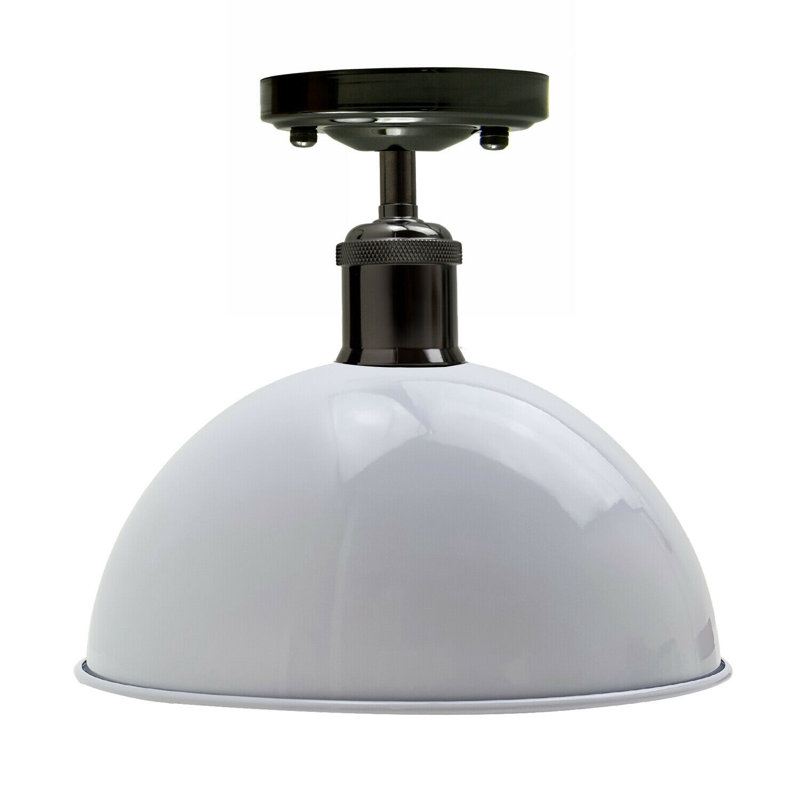 Butterfield Semi Flush Mount, White