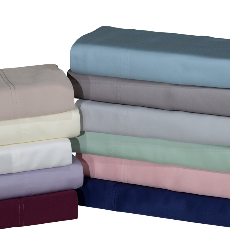 Sateen Sheet Set, Split King Sheet Set with 2 Pillowcases, Linen