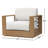 Harbor Modern Outdoor Acacia Wood Lounge Chair with Cushions-1965643388