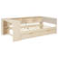 Lit plateforme simple en bois avec tablettes de rangement-1698130749