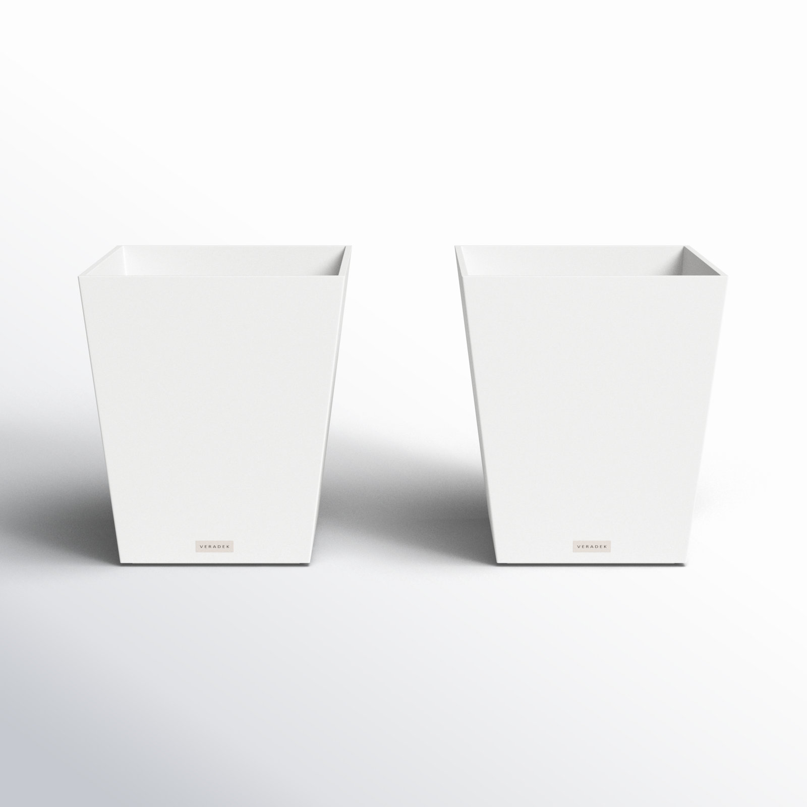 Pure Series 19" Pot Planter, 18" H x 16" W x 16" D, 2, White