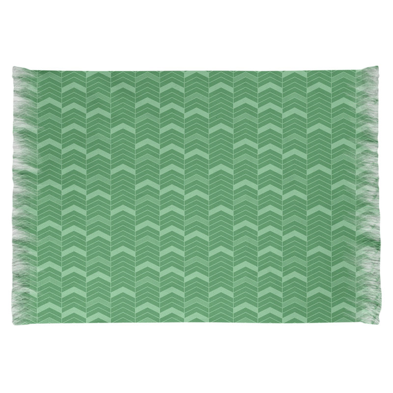 Tapis vert à motif de chevrons, Non