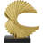 Gold Ocean Wave Statue, Modern Abstract Art