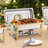 8 Qt Rectangle Chafing Dish Buffet Set Pan Stainless Steel Gold