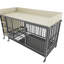 Grande cage pour animal de compagnie avec rangement en fer - Matériau, espace de couleur beige noir