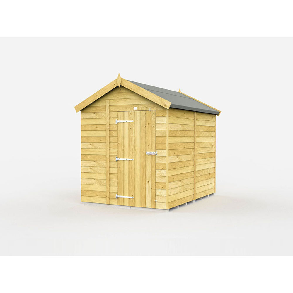6ft x 8ft Apex Shed - Single Door without Windows
