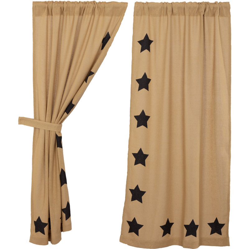 Claysville 100% Cotton Semi Sheer Curtain Pair