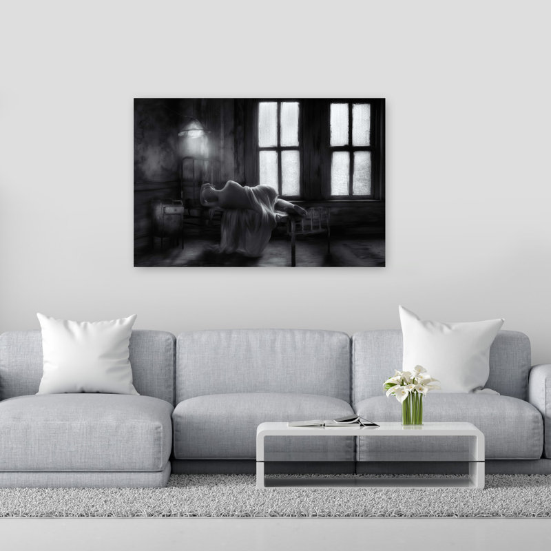 " Solitary Room Study Dramatic Gothic Vintage Architecture Wall Art Print " by Charlaine Gerber, 40" H x 60" W