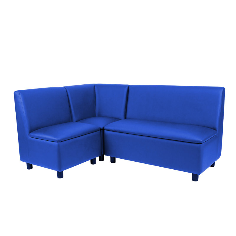 Kid Comfort Collective Modular L-Shaped Seating, 3-Piece Set - Blue, Blue