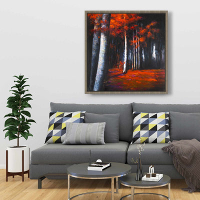 «Mysterious Forest Trees», toile pour chambre à coucher - art de la décoration intérieure