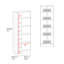Garde-manger H 71,1 po, 2 portes, 5 tablettes, bleu / blanc Alby - Cuisine