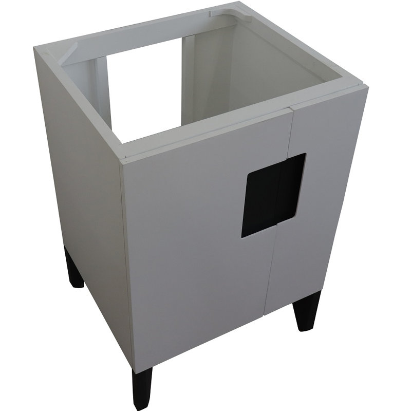 Base de meuble-lavabo simple 24 po seulement en blanc