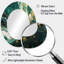 Vert et or Serene Cascade I - miroir unique abstrait, grand miroir mural vert, impression sur métal-121387236-121387872