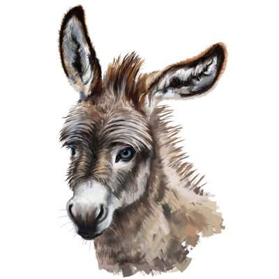 " Donkey Head " by Modera76 Painting Print