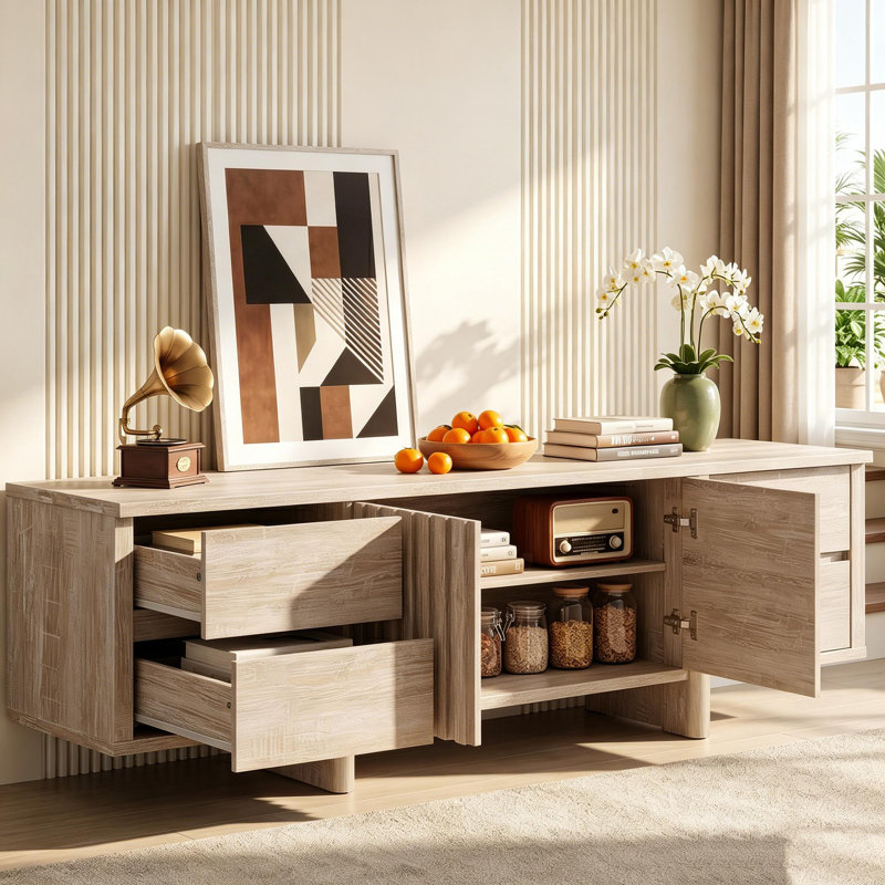 Meuble télé 64,4 po Kensley, Oak Wood