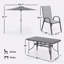 Ensemble de conversation durable, ensemble de mobilier d'extérieur, ensemble de mobilier de patio 8 pièces