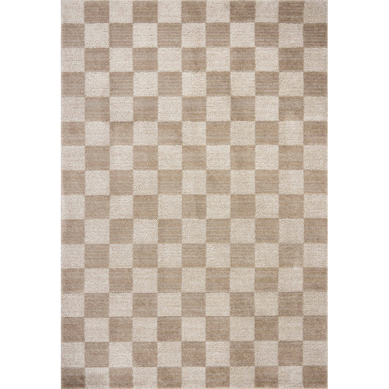 Tapis galet / ivoire Calvin, Carré 1 pi 6 po