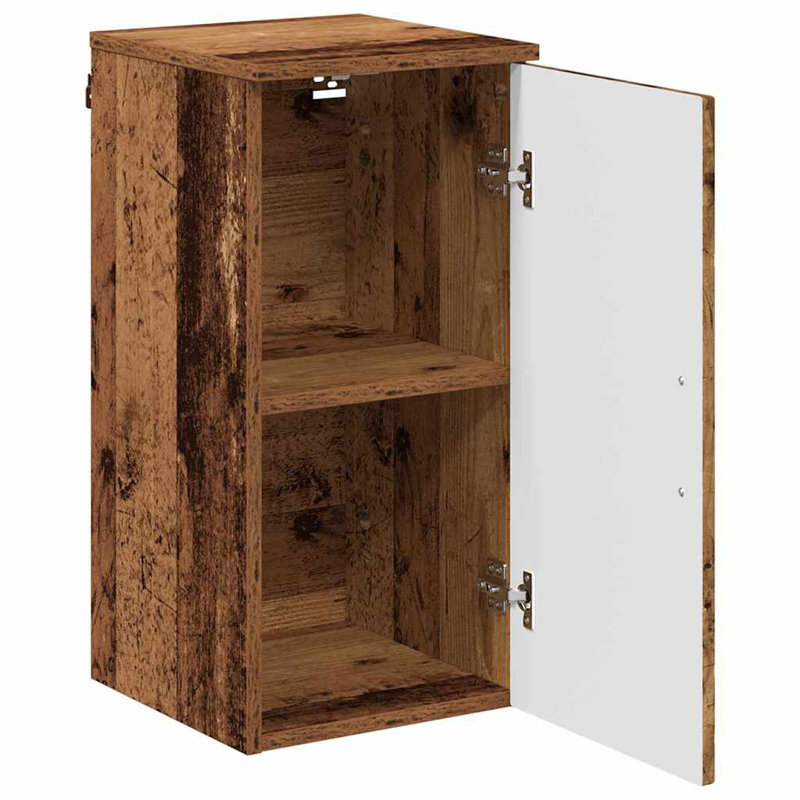 30cm Wall Mounted Bathroom Vanity Base Only, Old Wood