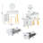 Dressing Table With LED Lights Glass Top Dressing Table With Extendable Side Table 5 Drawers Dressing Table With Mirror And Stool For Bedroom