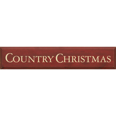 « country christmas », art textuel sur bois