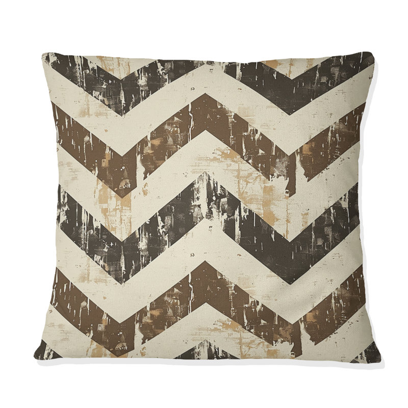Coussin Chevron Delight IV - Glam, H 16 po x l 16 po