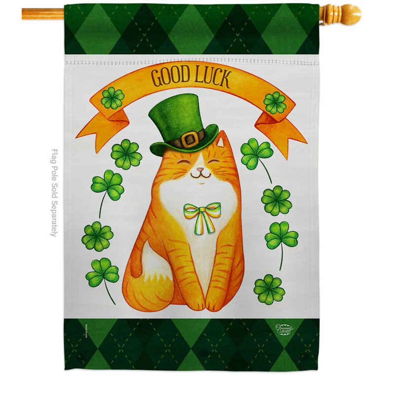 Drapeau de maison Patty Kitty, H 40 po x l 28 po
