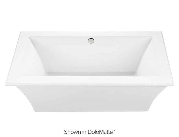 Madelyn 3 Freestanding Soaker Tub - Matte, 65.5" L x 35.63" W x 23.5" H