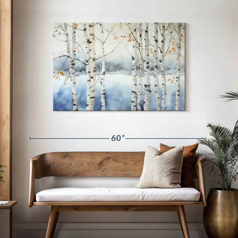 Alvord Blue Birch Wood II, 30" H x 45" W