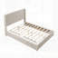 Structure de lit plateforme en bois massif avec tête de lit, aucun sommier nécessaire, conception sur pied pour un assemblage facile et durable-130075851-130075849