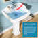 23" W x 19" D Pedestal Bathroom Sink Rectangular Vitreous China with 3 Faucet Hole and Overflow