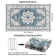 Machine Washable Non-Slip Blue Oriental Area Rug