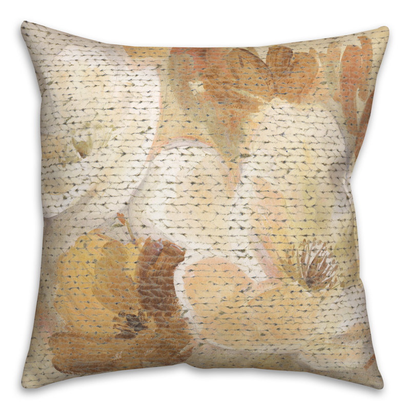 Floral Reversible Throw Pillow, 18" x 18"